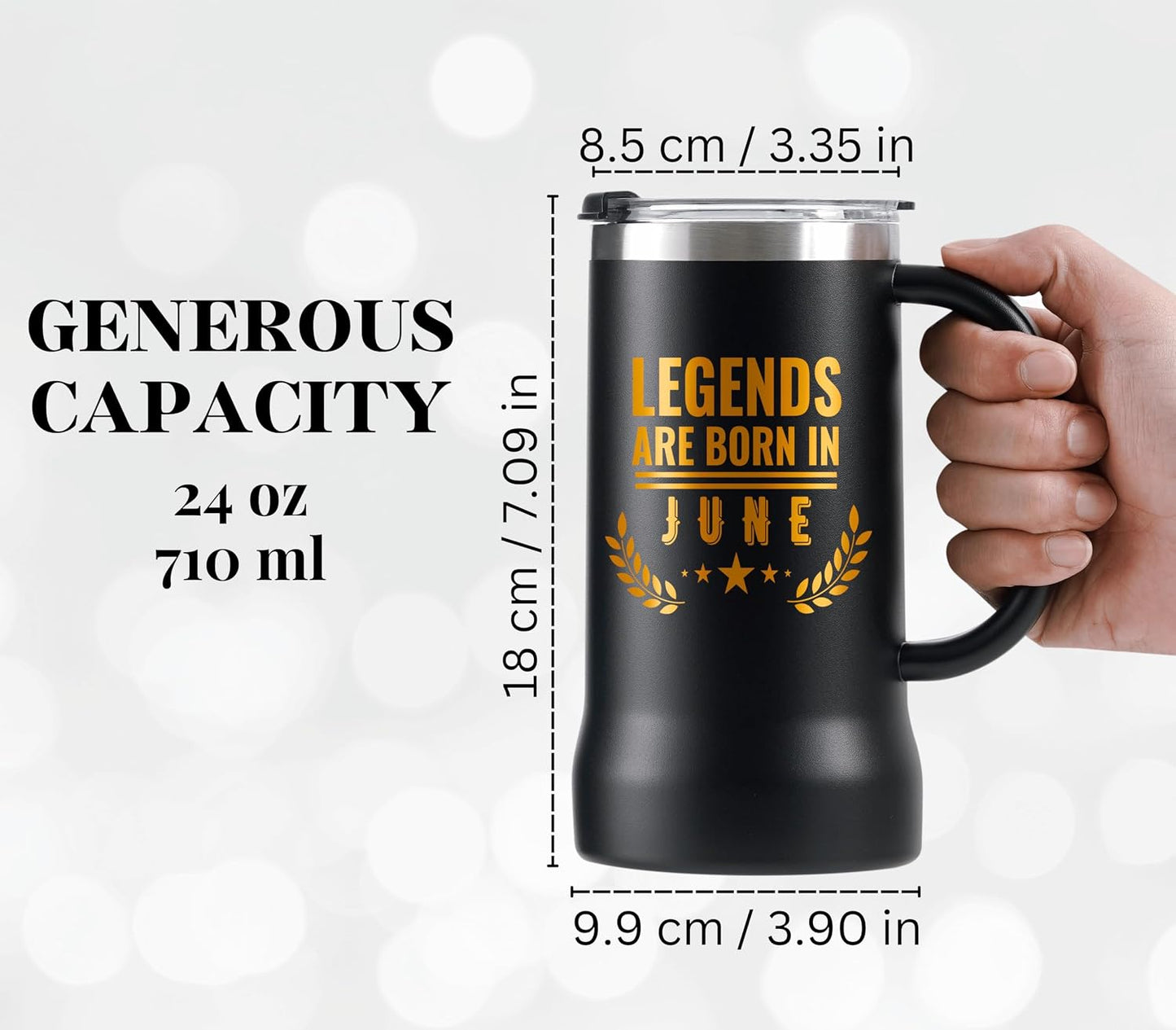 Taza viaje 24oz con asa regalo hombres junio