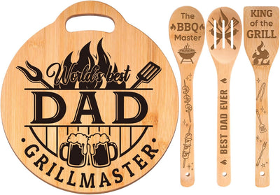 Set tablas cortar bambú grabadas regalo día padre