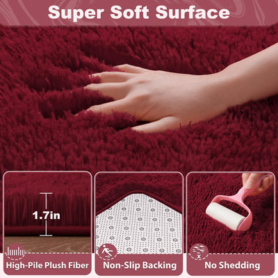 Alfombra ultrasuave dormitorio sala 4x6ft antiderrap