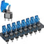 Interruptor palanca coche 8 LED 12V aluminio fibra