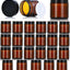 24 Tarros Vidrio Ámbar 4oz Tapas Negras Recipientes