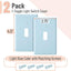 Cubiertas interruptor luz azul Bates pack 2