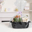 Cesta tejida negra para perros y gatos 13x9x5"