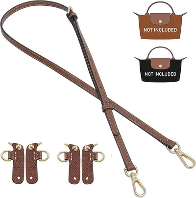 Kit correa bolso compat. mini Longchamp cuero 4 hebillas