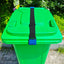 Correa metal doble garra para cubo basura exterior mapache