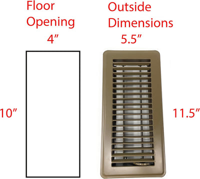 Cubiertas registro piso 4x10pulg acero resistente marrón