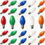 25 Bombillas LED C7 Multicolor Base E12/C7 0.6W