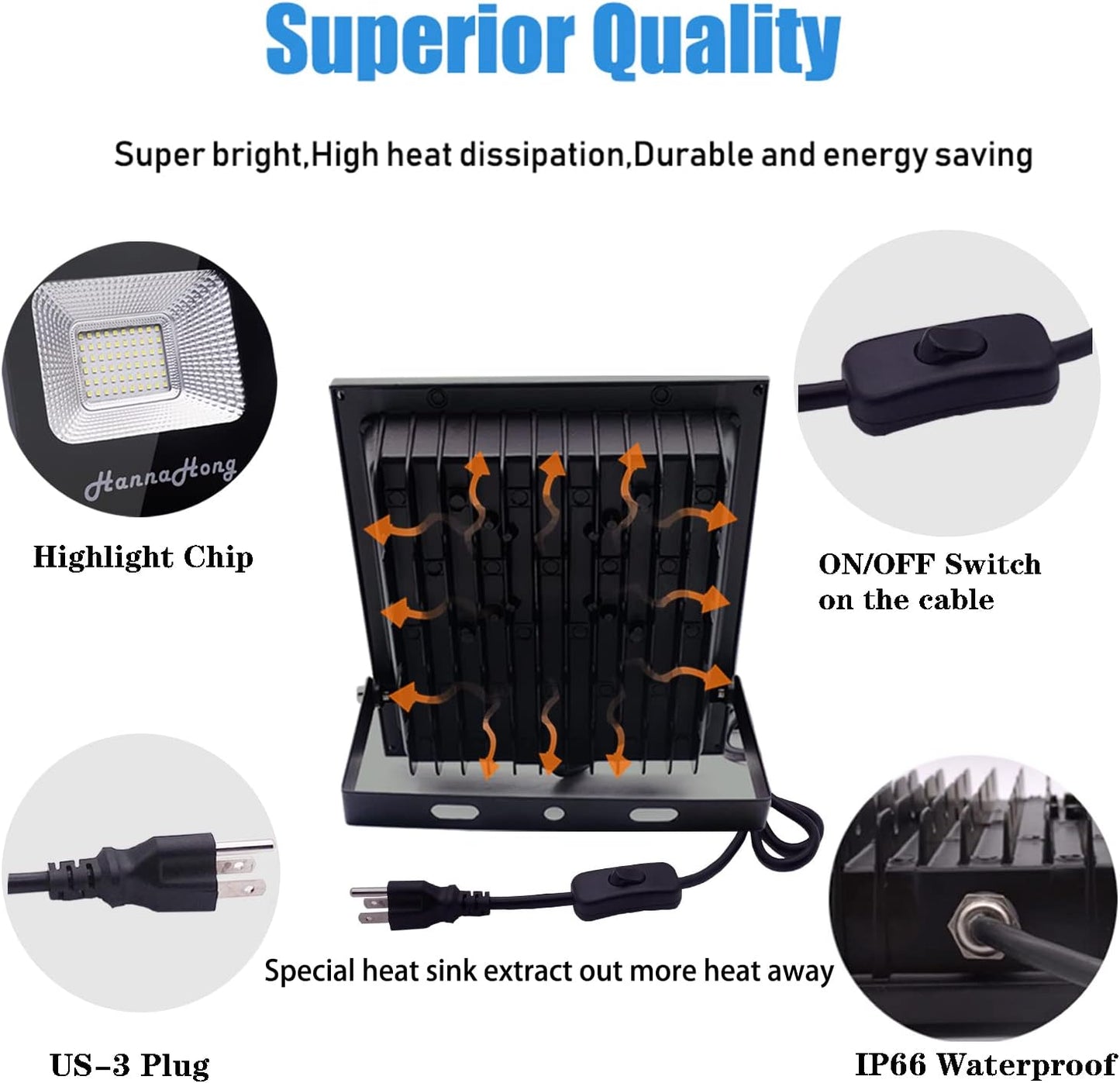 Luz inundación LED 30W blanco frío IP66 para garaje