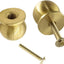 Pomos redondos latón 3/4pulg oro cepillado cocina 4uds