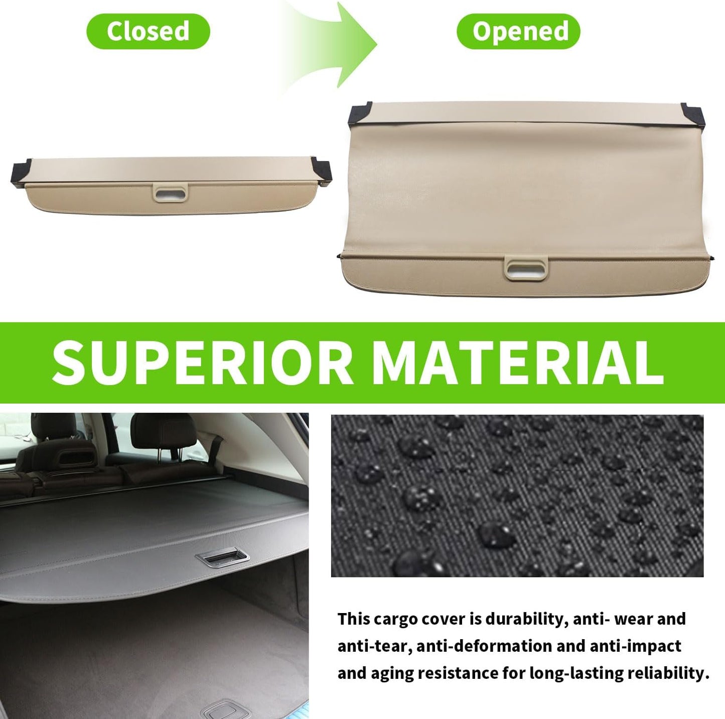 Cubierta maletero trasero BMW Protección seguridad