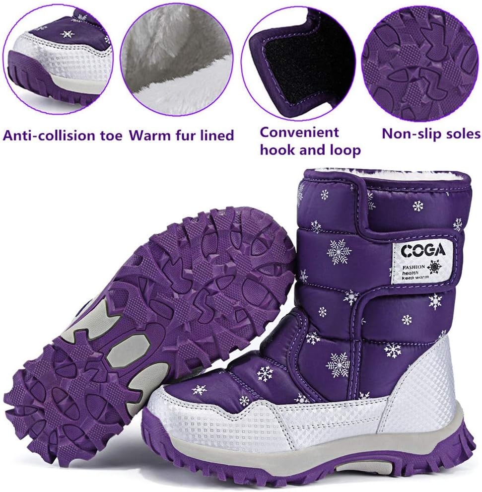 Botas nieve niño impermeables antiderrap invierno