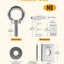 Set 4 Tuercas Resorte M8 M10 Acero Inox Perno Ojo