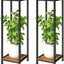 2 Pzas Soporte Plantas Madera 41pulg Resistentes Interior