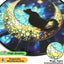 Atrapasoles cristal negro gato luna decoración