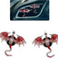 Clips ventilación dragón rojo brillante coche 2 pzas