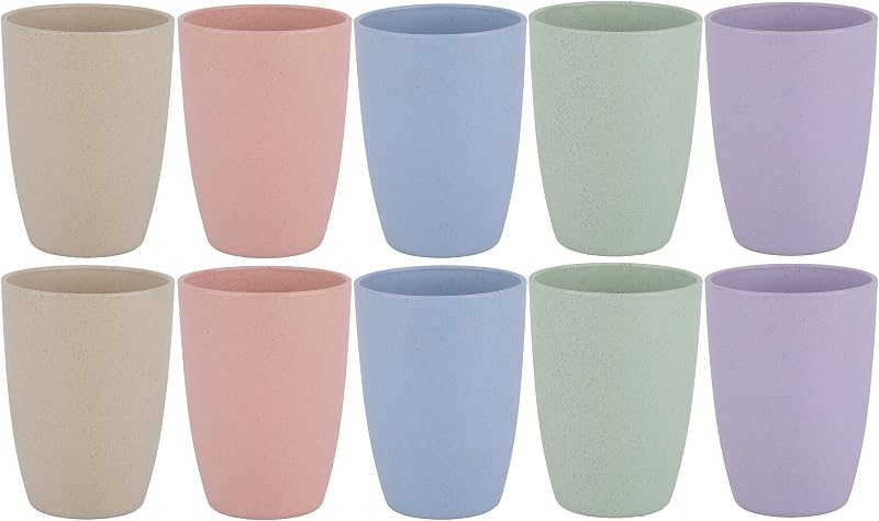Vaso reutiliz. paja trigo 12oz irrompible sin BPA
