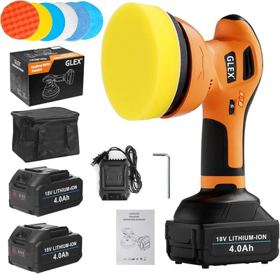 Pulidora eléctrica inalámbrica 6" 18V 4.0AH*2 6600RPM