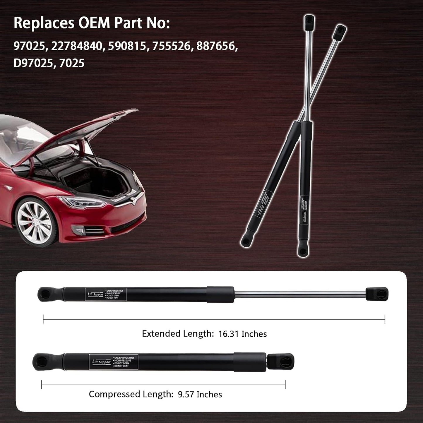 Puntal delantero para Cadillac CTS de Acero Resistente