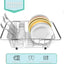 Escurridor platos acero inox con estante ajustable
