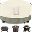 Cubierta hoguera 600D impermeable redonda 40x20 beige