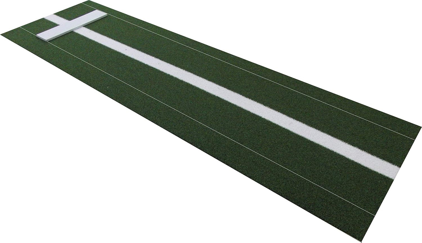Alfombrilla sóftbol 10x3ft color verde goma antiderrap