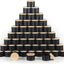 48 Latas Velas 4oz Tarros Negro Mate Tapas Madera