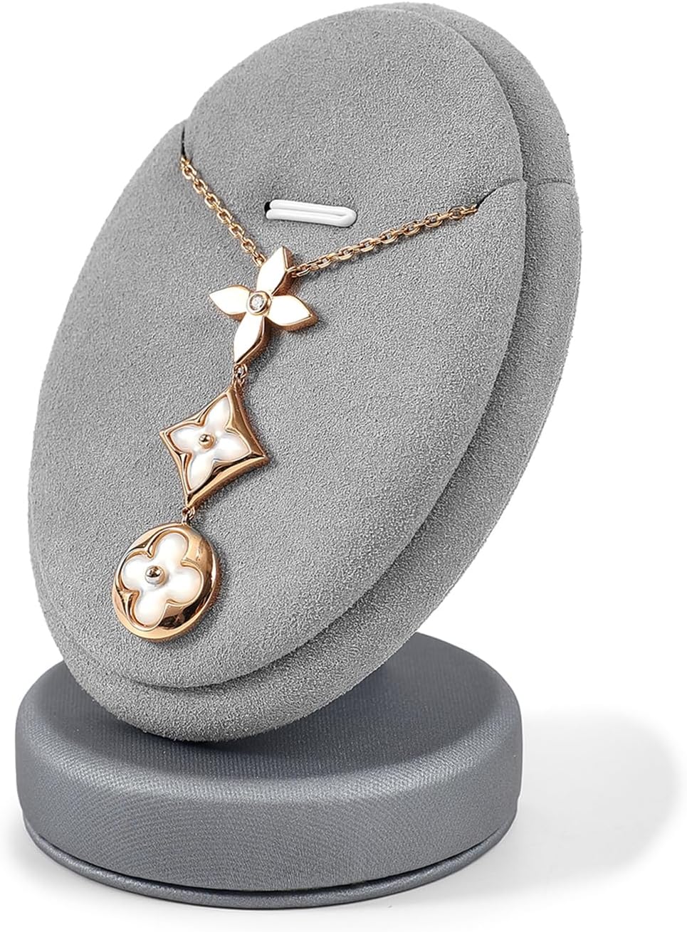 Soporte joyas microfibra gris claro para regalos