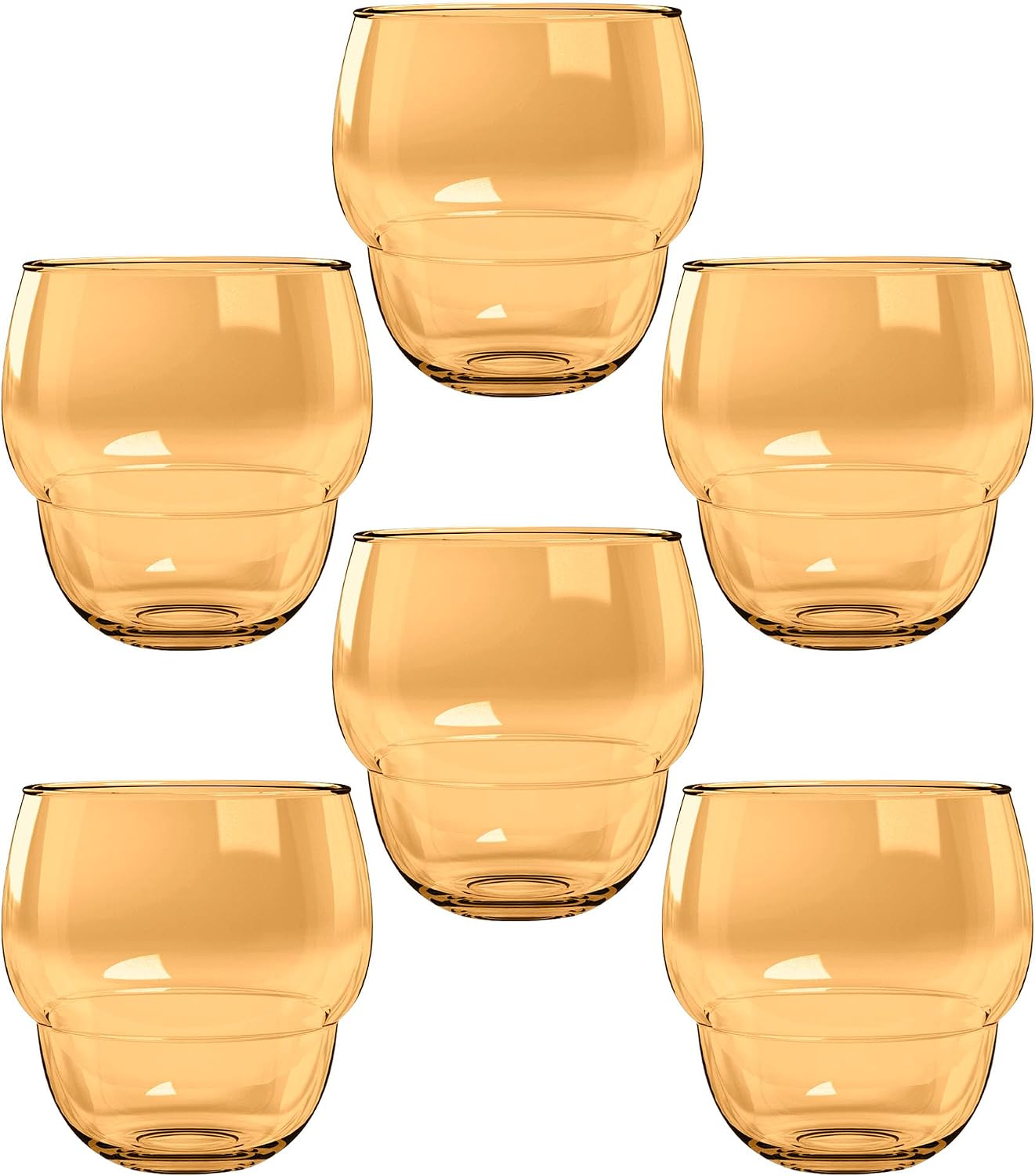 Vasos apilables acrílico 14oz resistentes lavavajillas