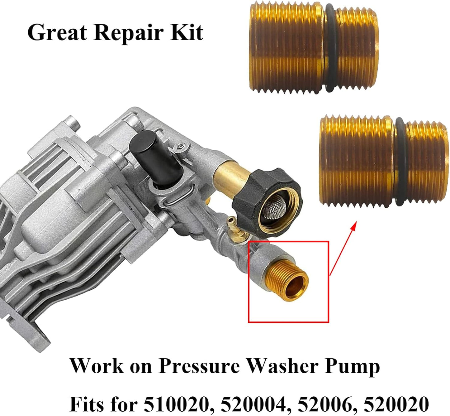 Kit salida agua bomba lavado presión leva axial 0.059"