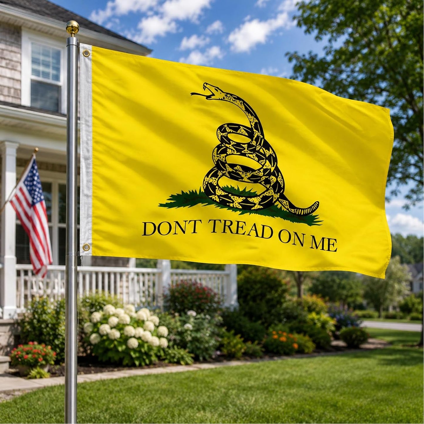 Bandera Gadsden 3x5ft doble cara resistente UV