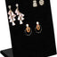 Soporte joyas terciopelo negro en L 9.9x7.9" 60 agujeros
