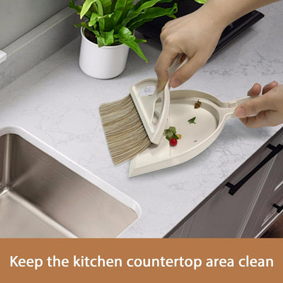 Mini escoba y cepillo para recogedor cocina mesas automóviles