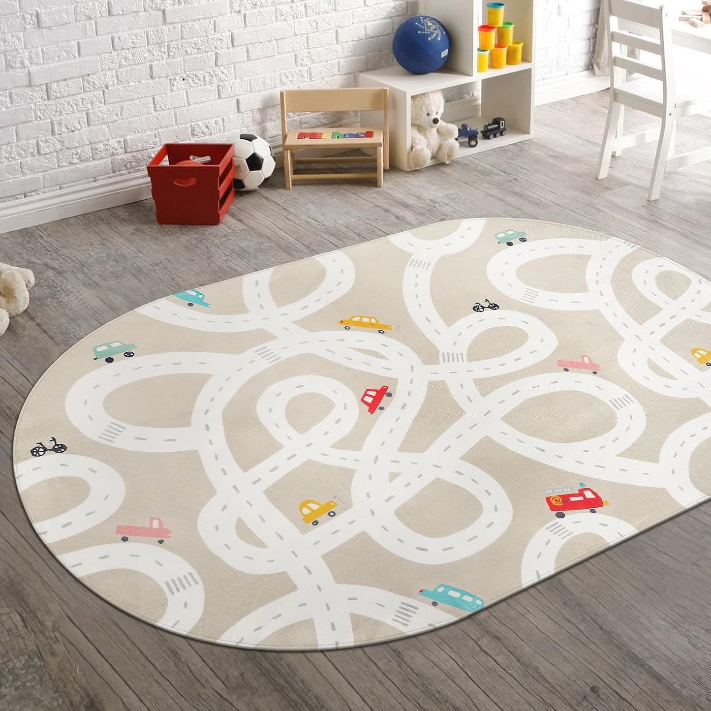 Alfombra para niños 4x6ft antiderrap sala set