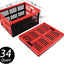 Caja plástico plegable 34qt apilable set 4
