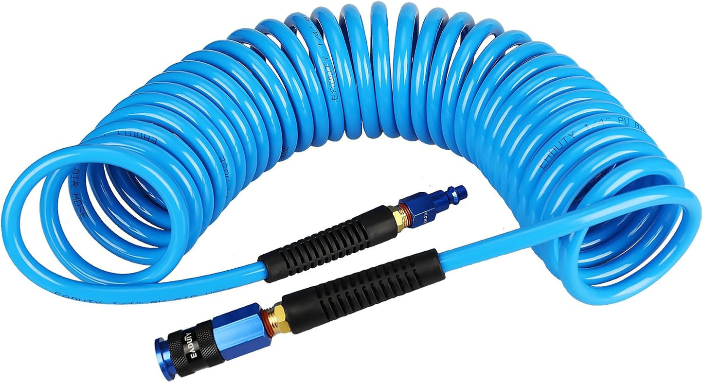 Manguera aire poliuretano 1/4pulg x25ft compresor flexible