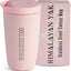 Taza café viaje 11.8oz acero inox doble pared tapa segura rosa