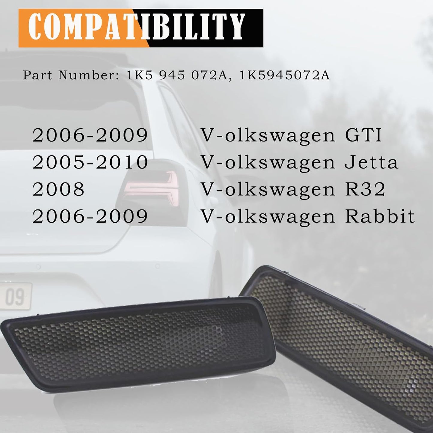 Parachoques lateral VW Golf 5 Jetta MK5 2005-09 negro