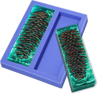 Molde silicona escala cuchillo doble cavidad
