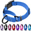 Collar perro ajustable sin tirones con hebilla rápida azul M