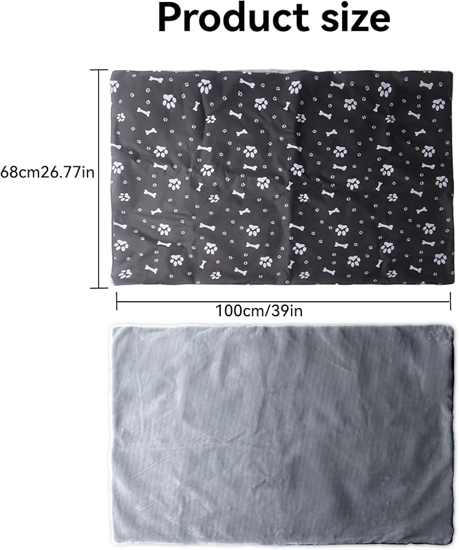 Funda lavable jaula perro reversible 36pulg gris
