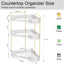 Organiz. esquina 3 niveles para encimera baño cosméticos