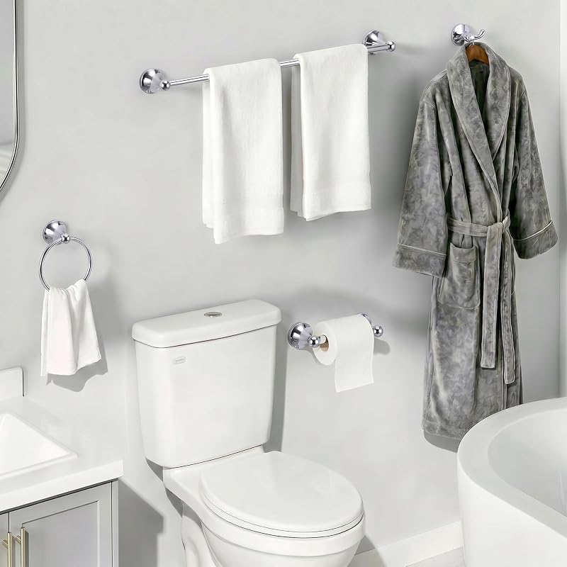 Toallero pared 24" set 5 acero inox cromado