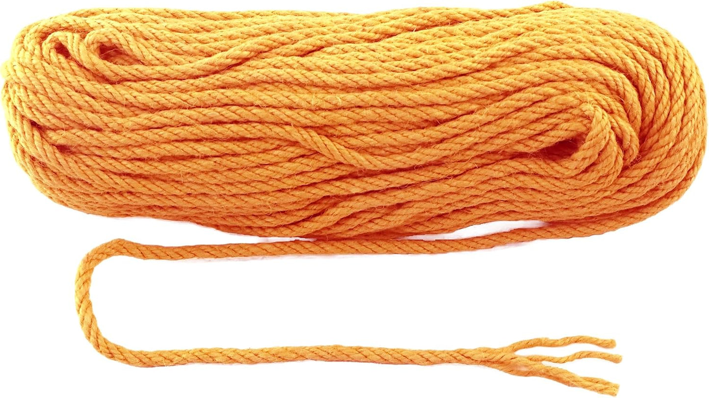 Cuerda yute naranja 0.236pulg 150ft para jardinería y manualidades