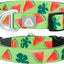 Collar perro sandía verano ajustable transpirable 12-20"