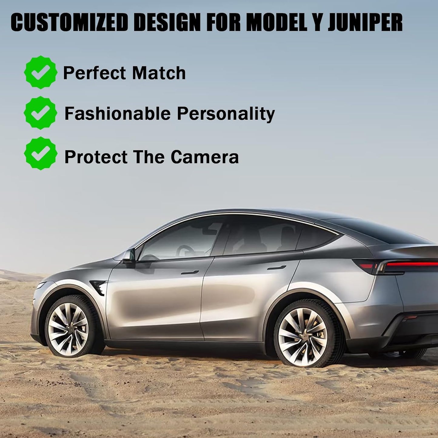Cubierta indicador cámara Tesla Model Y 2025-26 ABS negro