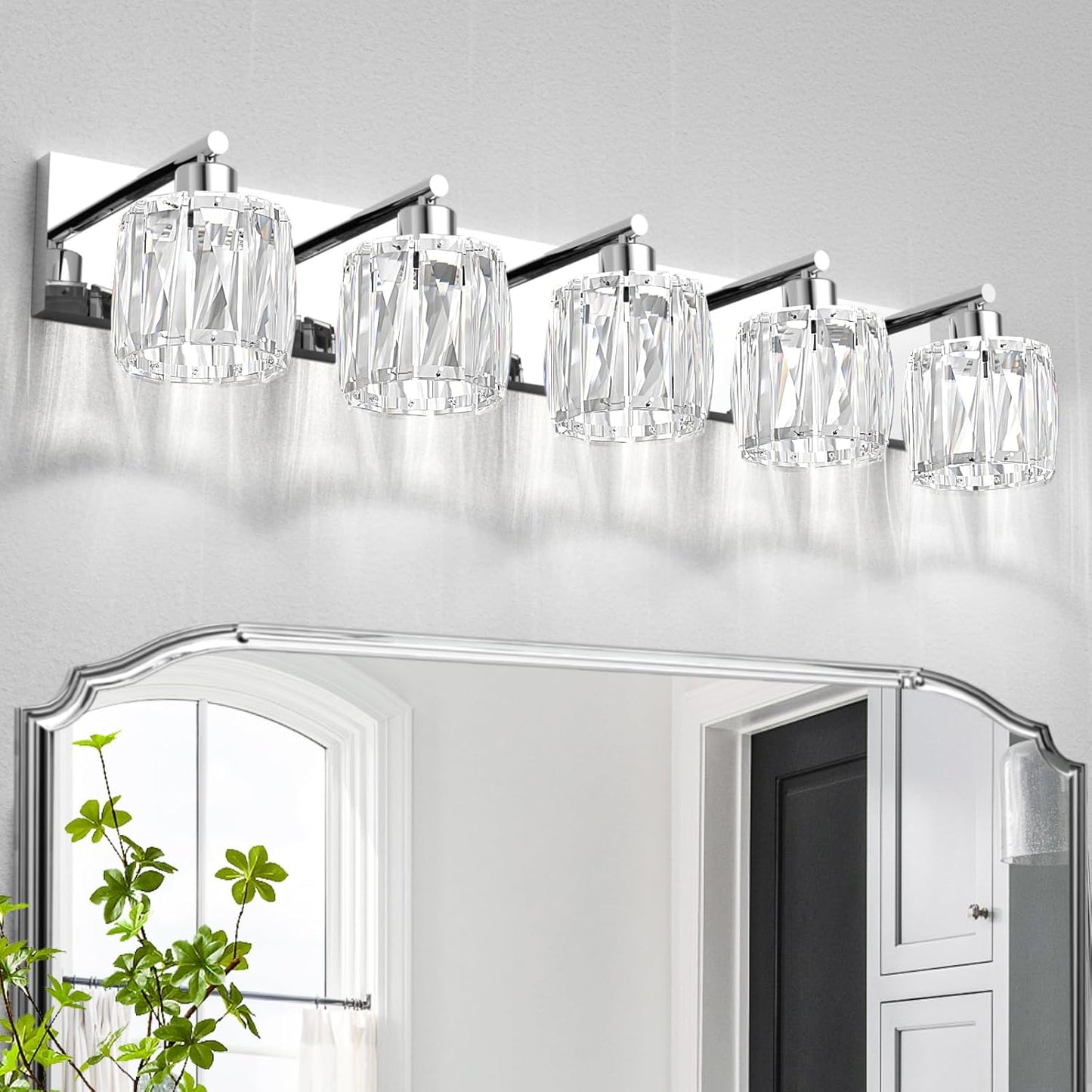 Luminarias de baño modernas acero inox y cromo certificado
