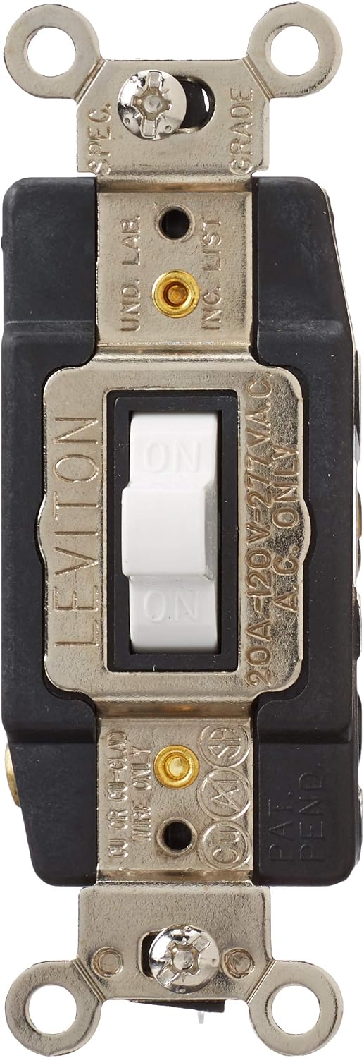 Interruptor CA doble polo 20A 120/277V blanco