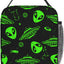 Bolsa almuerzo reutiliz. diseño alienígena verde para niños