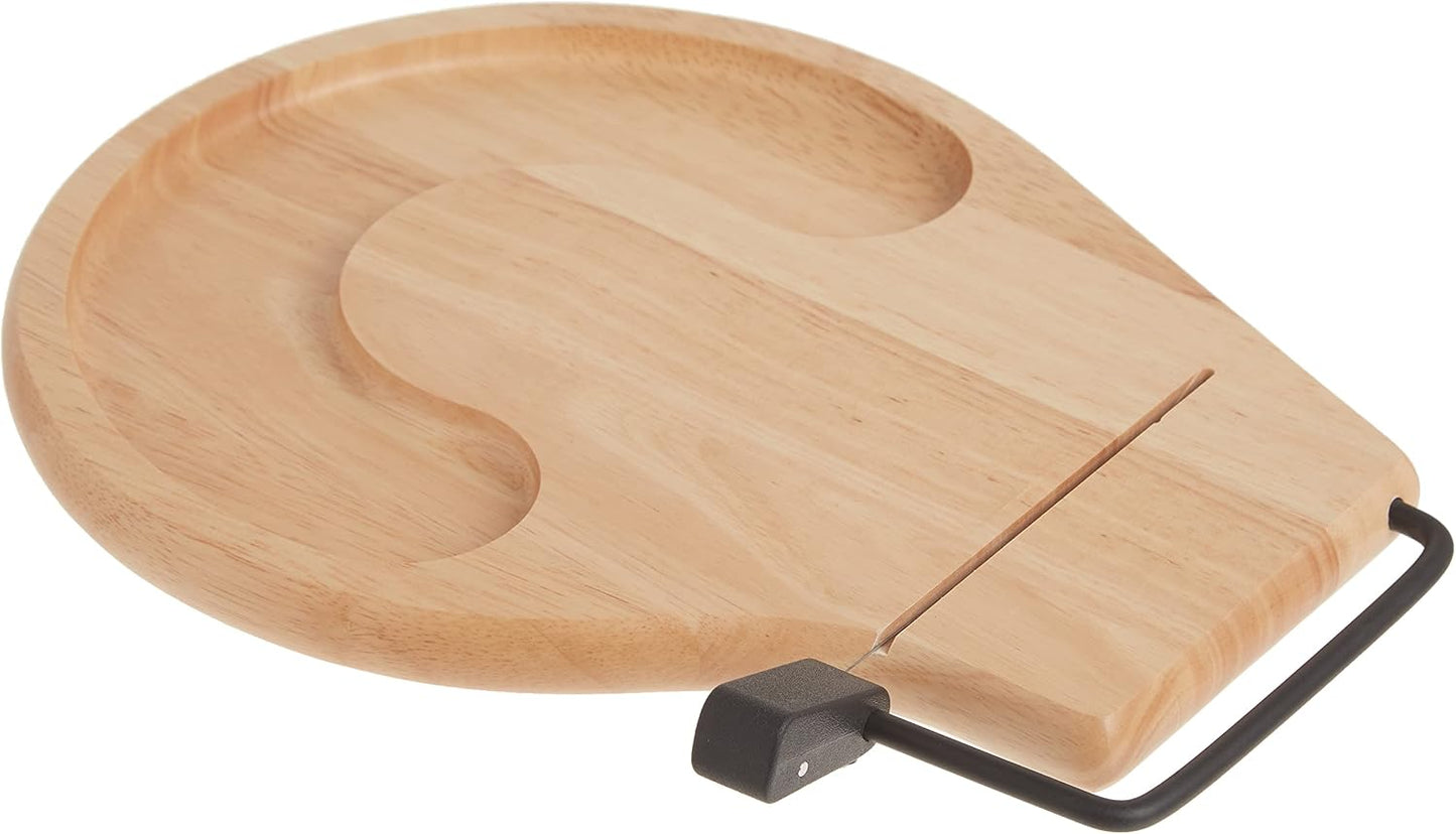Rebanador queso bambú madera haya con bandeja