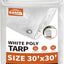 Lona Blanca Impermeable 30x30ft 7.5mil Multiusos